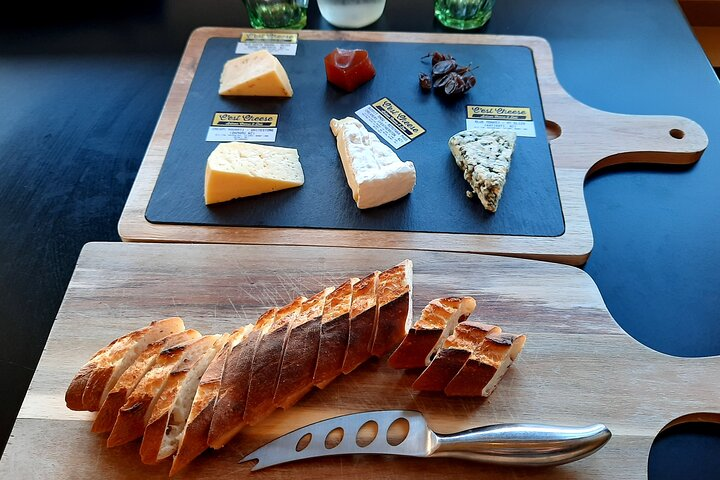 Shared cheese platter at C'est Cheese Artisan Cheese and Deli
